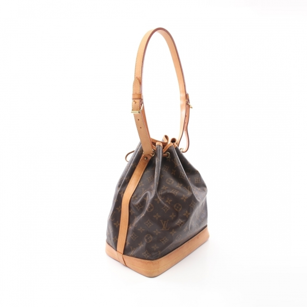 Louis Vuitton Monogram Noe Shoulder Bag Leather Brown